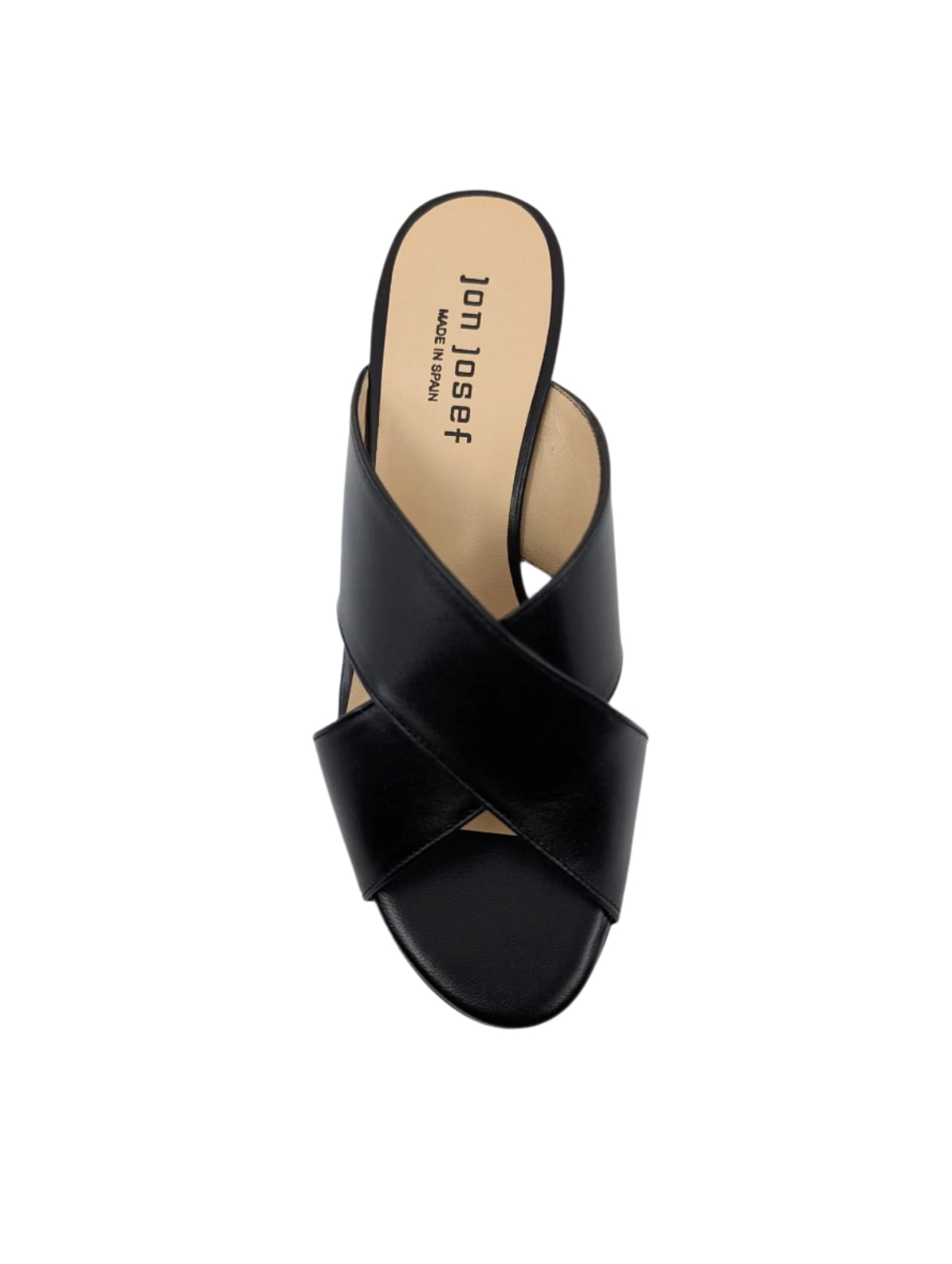 Danubio Black Jon Josef Leather Sandal Slide