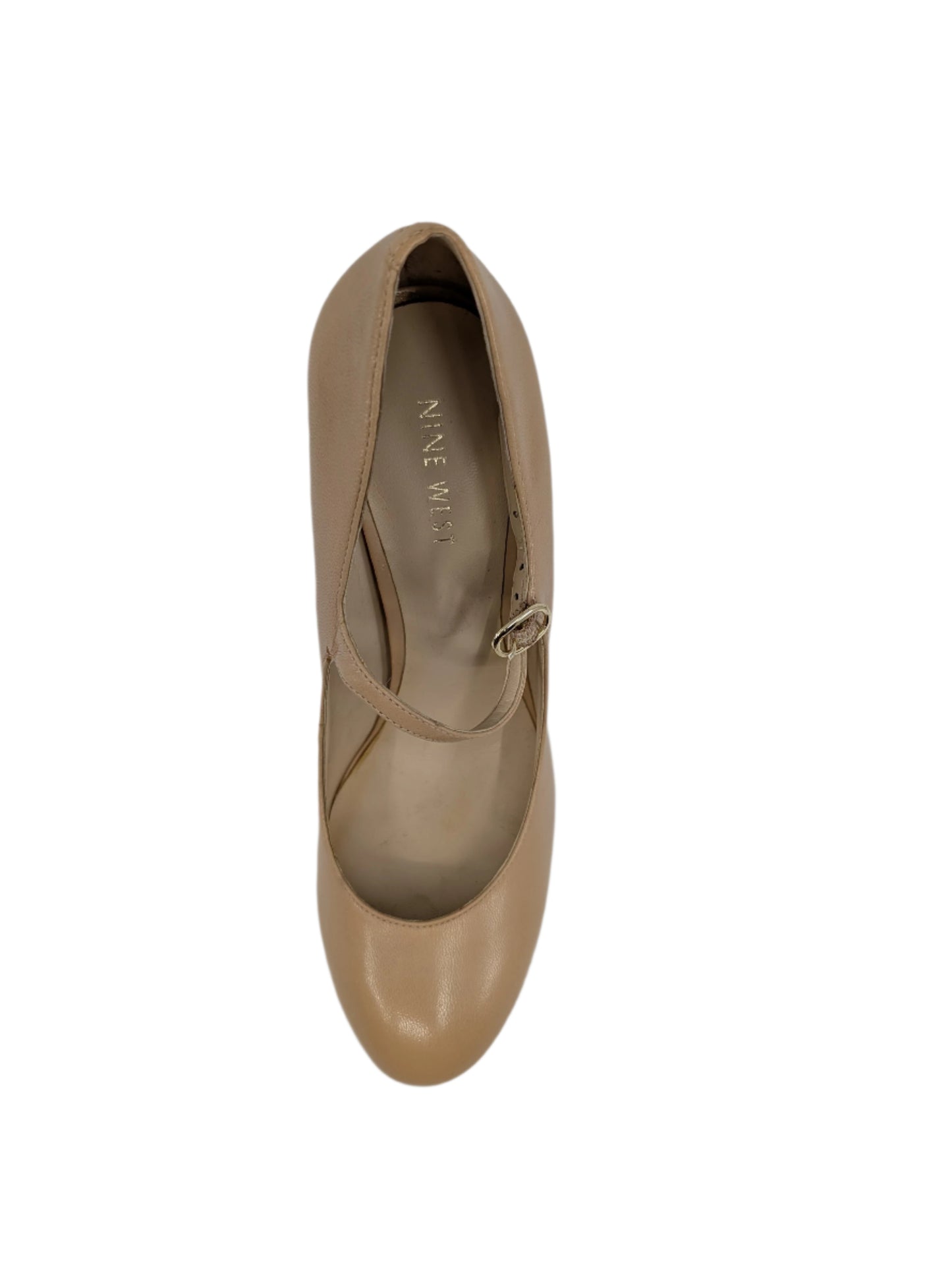 Msknoitall Natural Leather Nine West Mary Jane Pumps