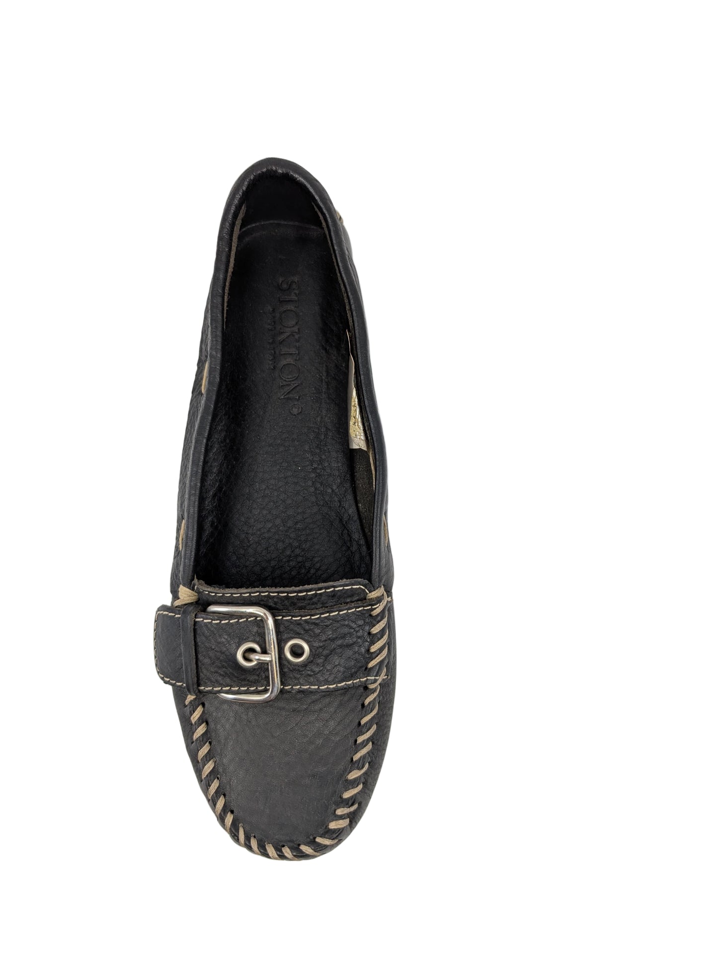 70-9 Elbamatt Nero Leather Stokton Loafer Flats