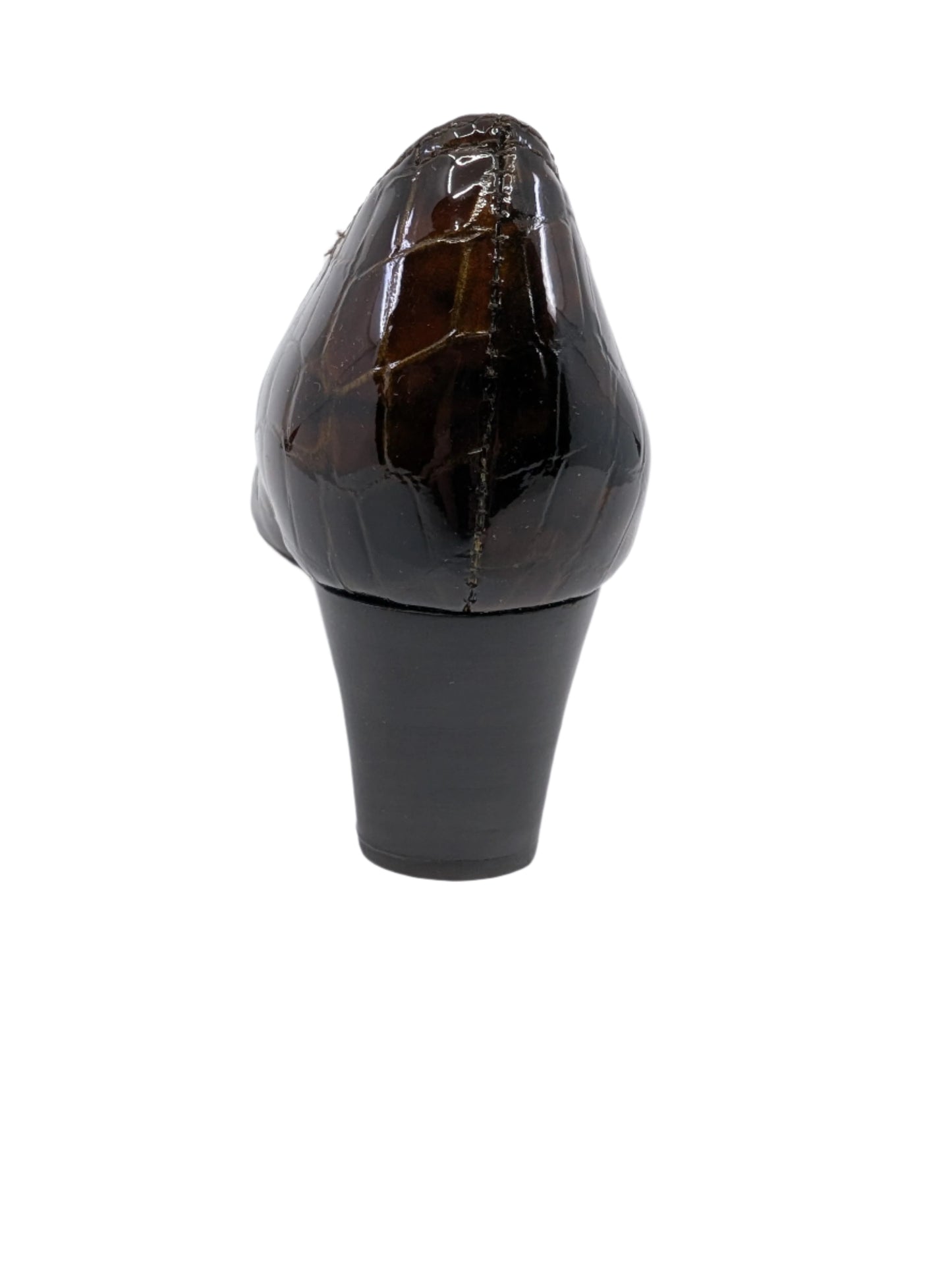 Dariele Brown Patent Leather Vaneli Pumps
