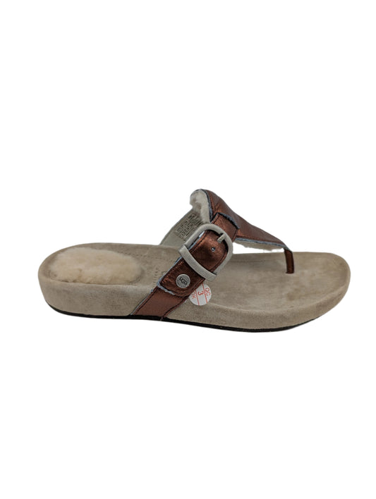 Gypsy Anthracite Bronze Leather Ugg Australia Sandals