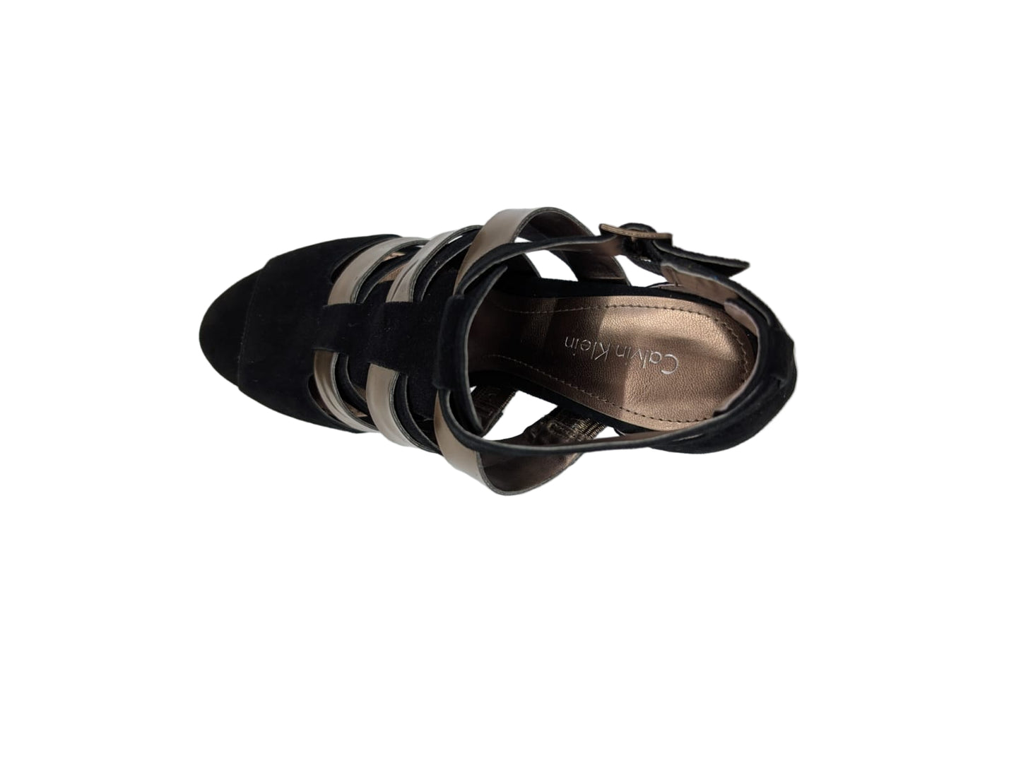Glynn Kid Suede Metallic Black Bronze Calvin Klein Sandals