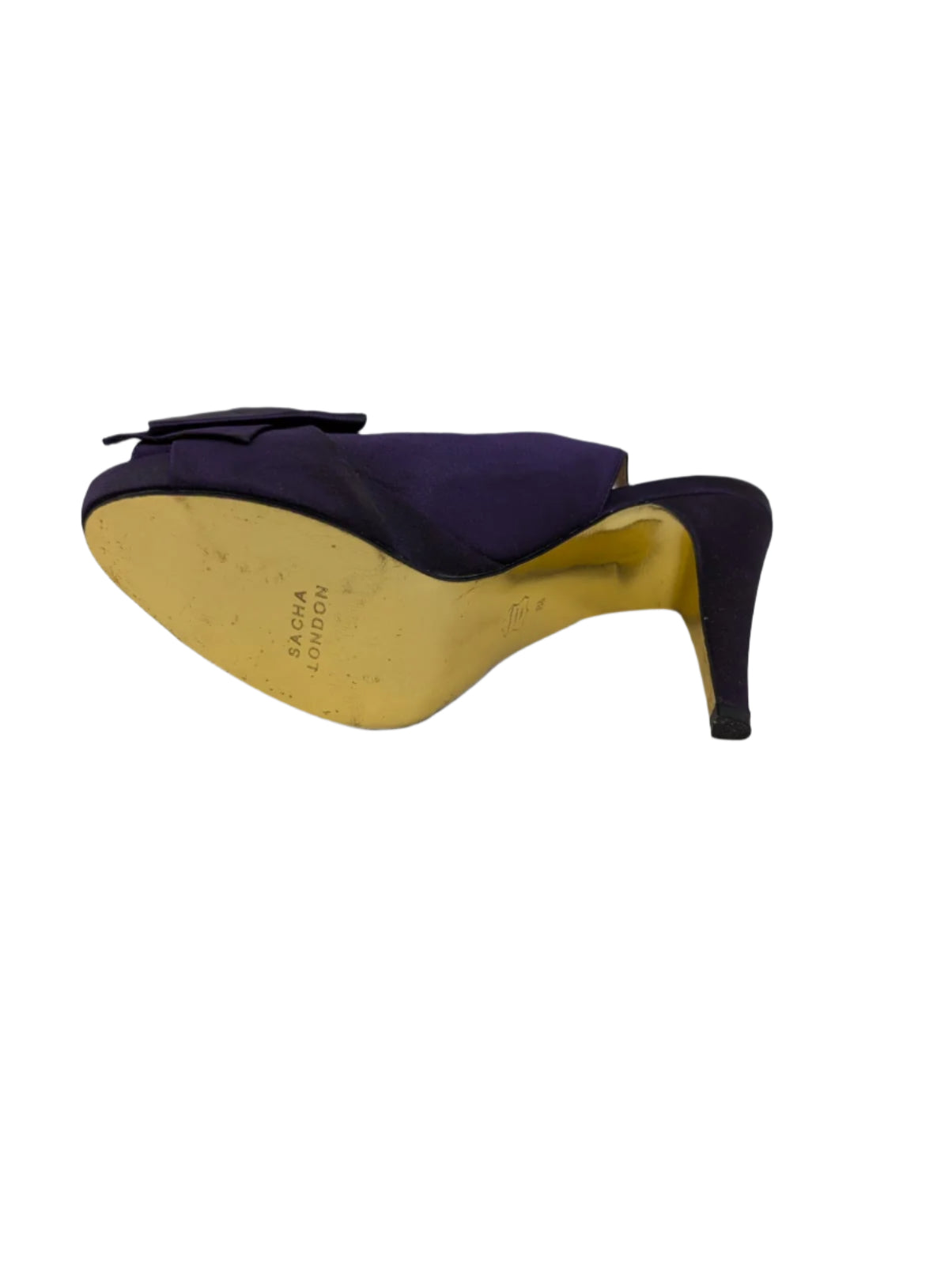 Beauty Purple Satin Sacha London Slingback Pumps
