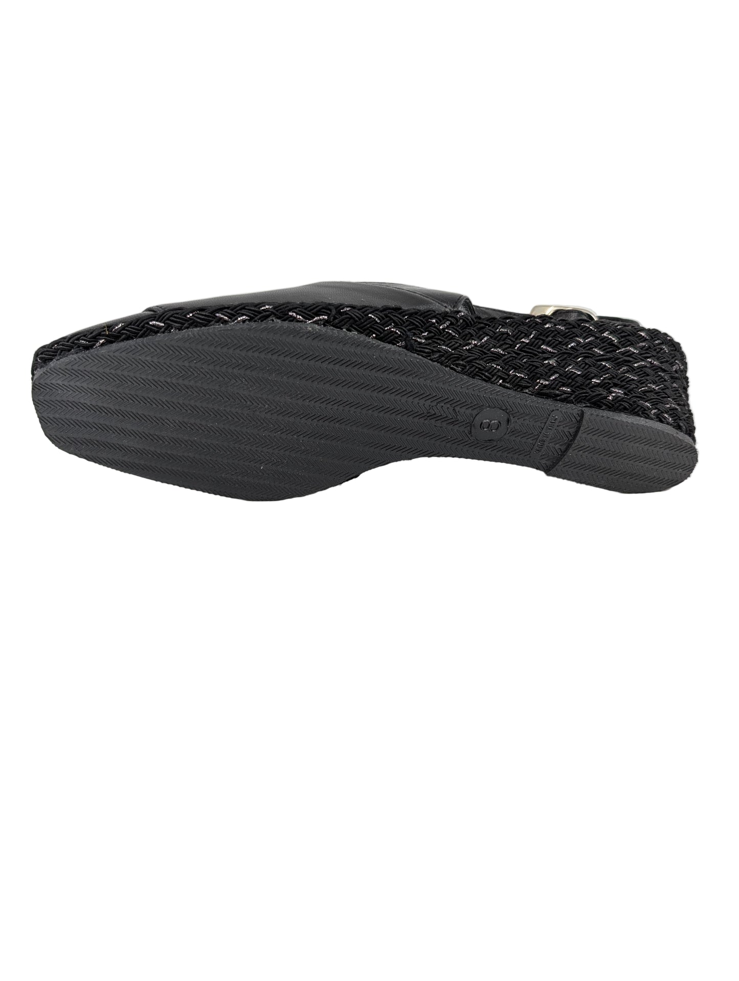 1370 Black Leather Sesto Meucci Slingack Wedge Sandal