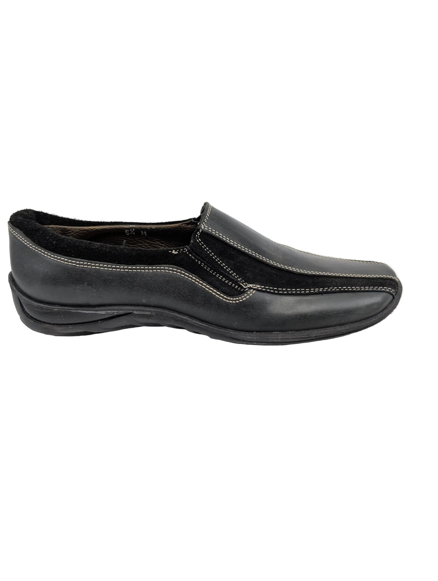 Adina Black Leather Loafer Sesto Meucci Flats