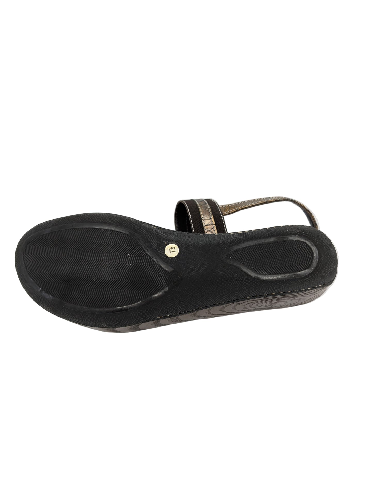 Bliss Brown Leather Aquatalia Wedge Sandals