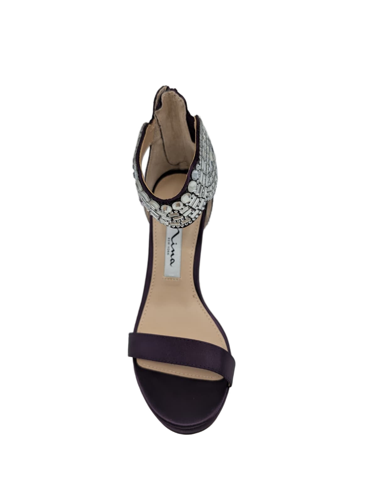 Fayth Eggplant Reflective Nina Sandals