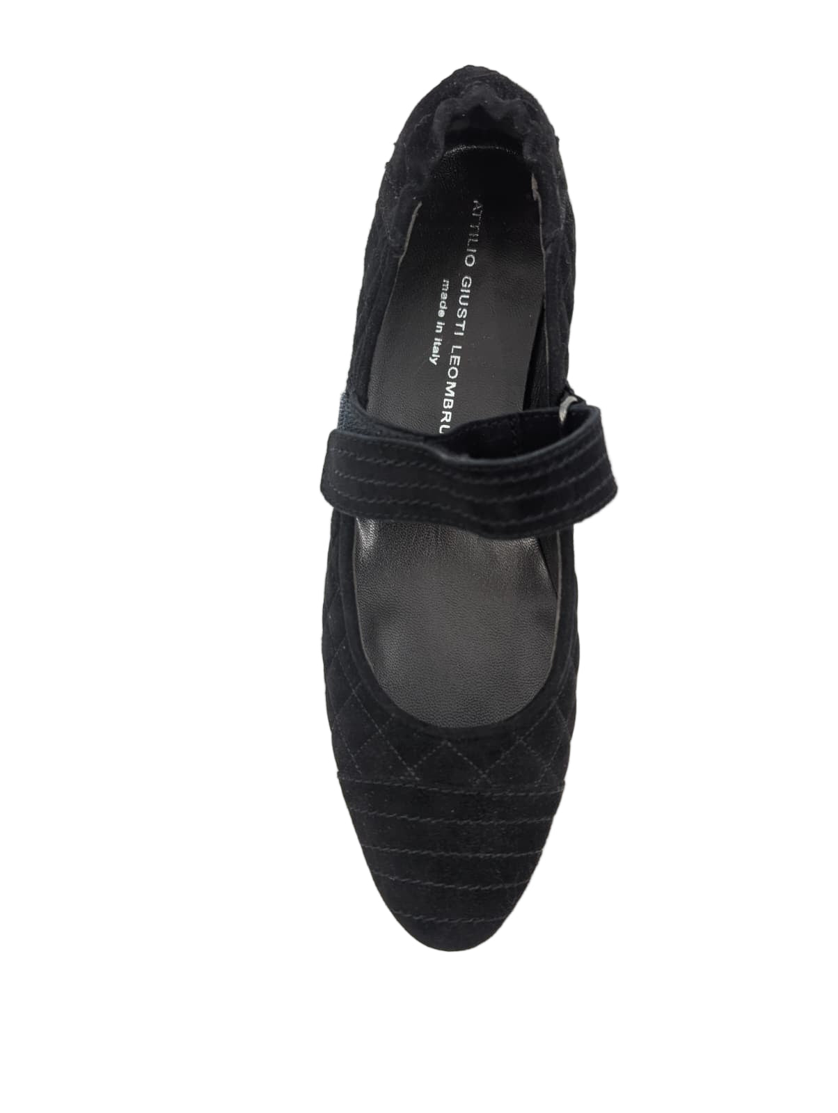 909110 Black Suede Agl Flats