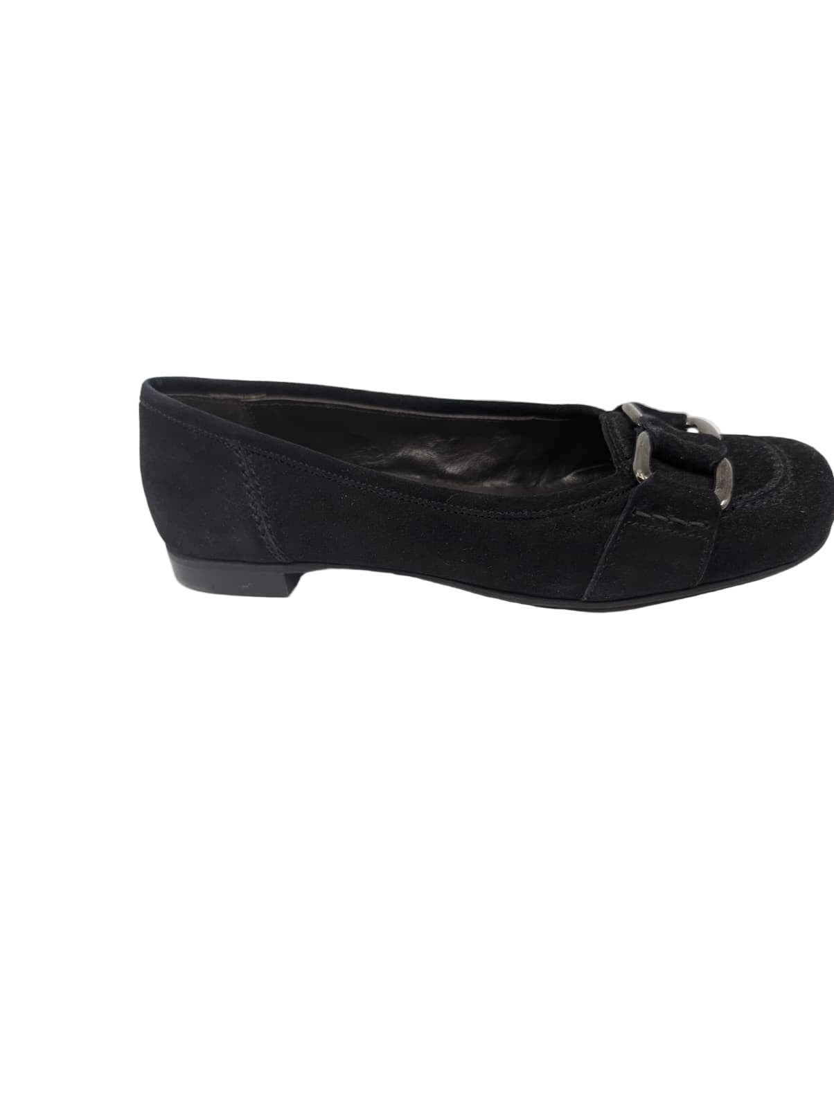 930432 Velour Black Suede AGL Ballerina Flats