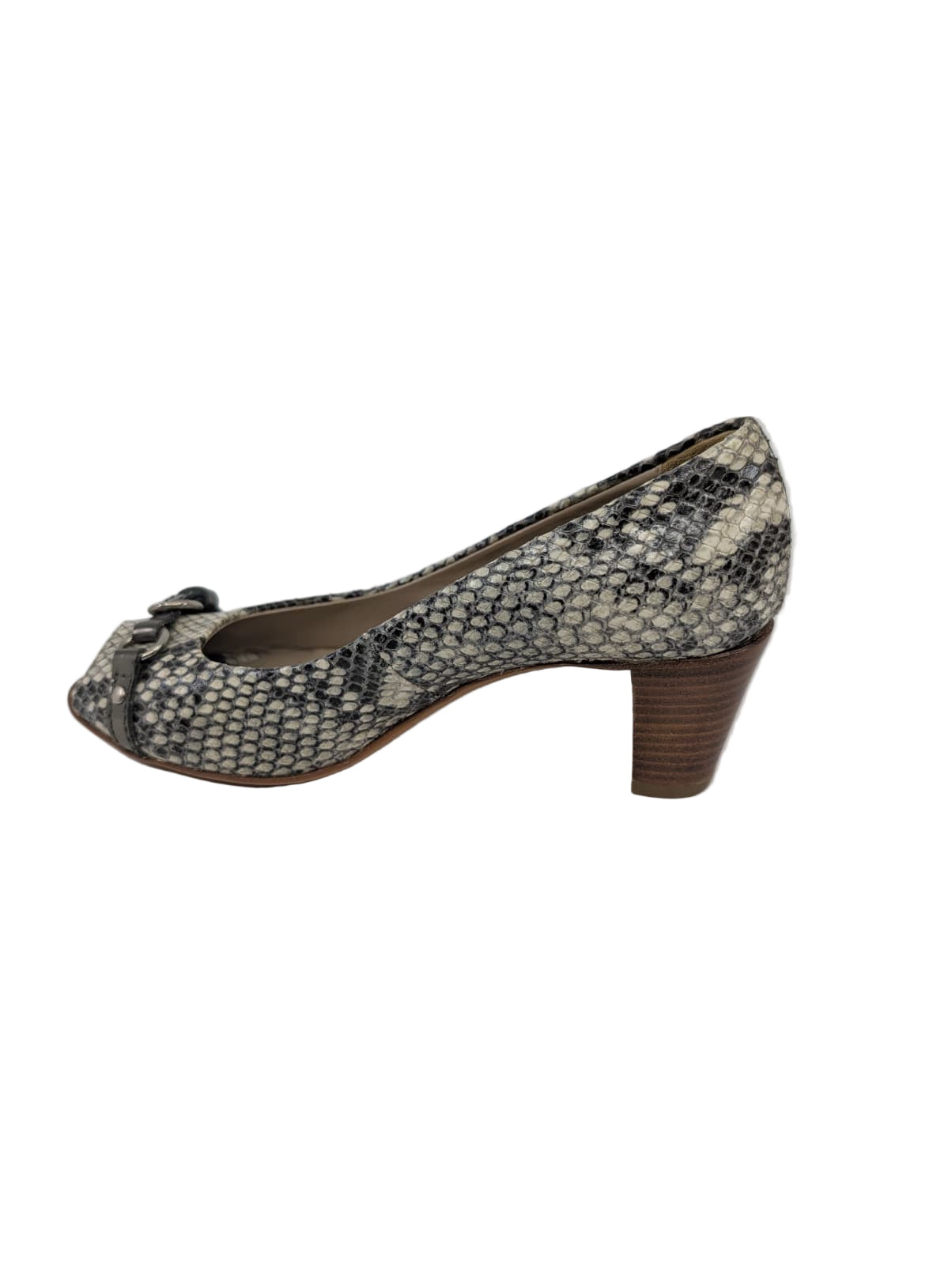 D246004NGK0013 Silk Sand Snake Print AGL Pumps