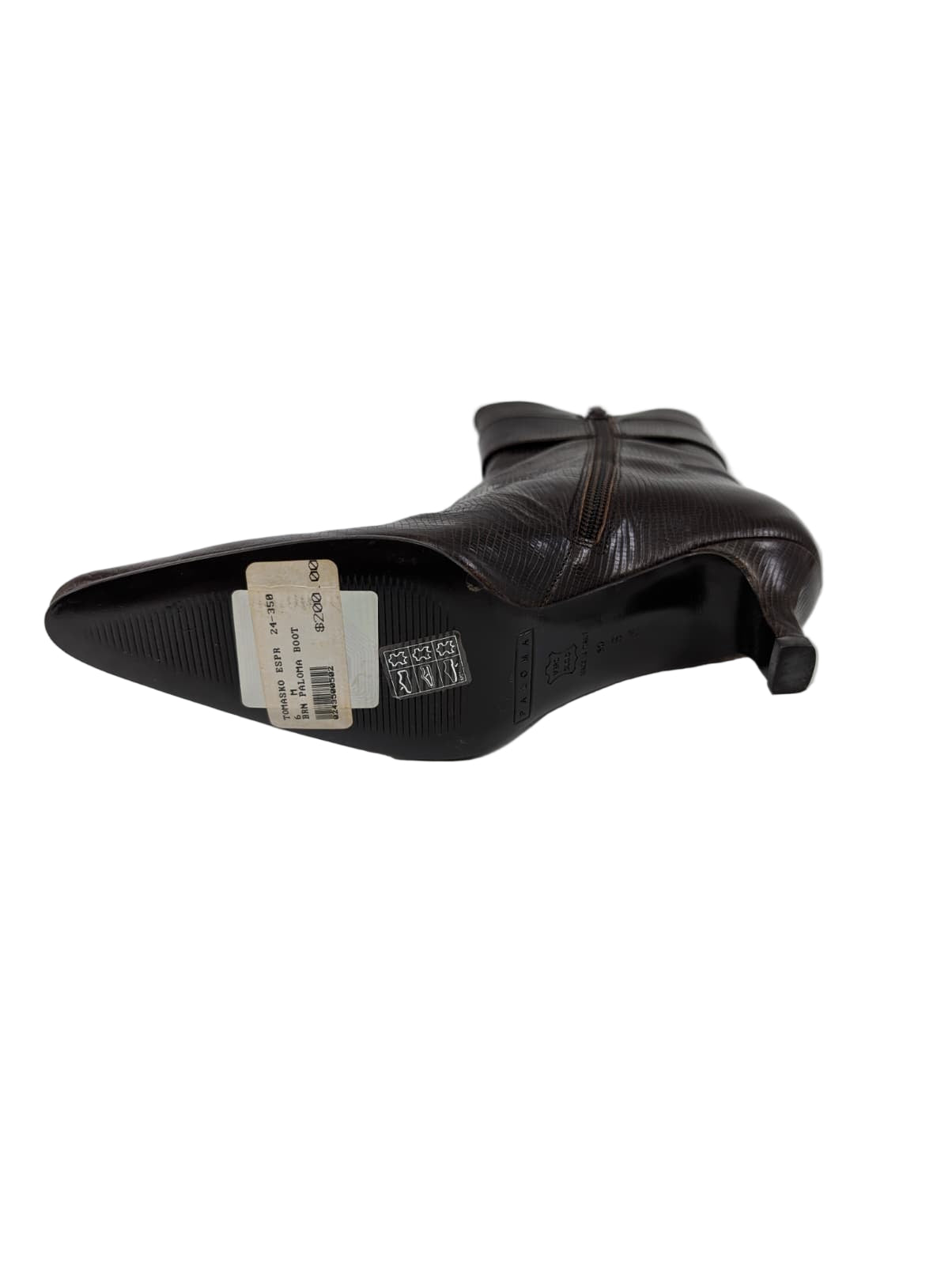 Tomasko Espresso Leather Paloma Ankle Boots