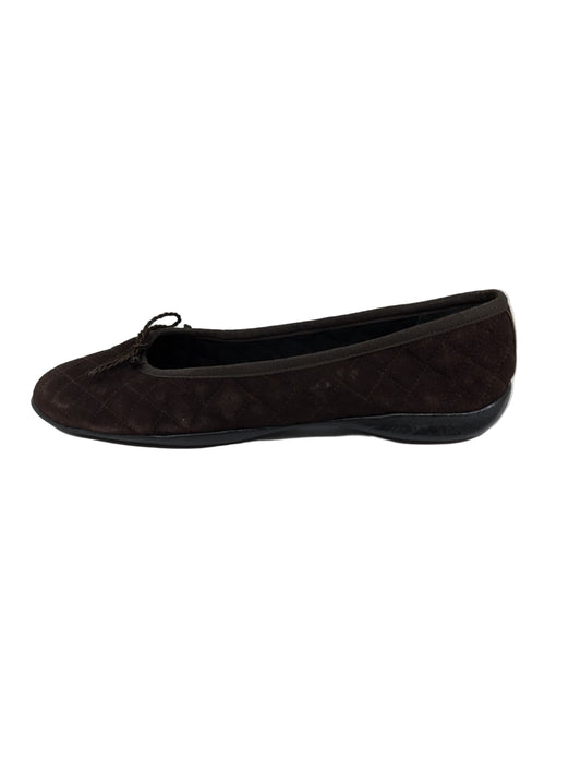 Luxe Brown Suede Paul Mayer Ballet Flats