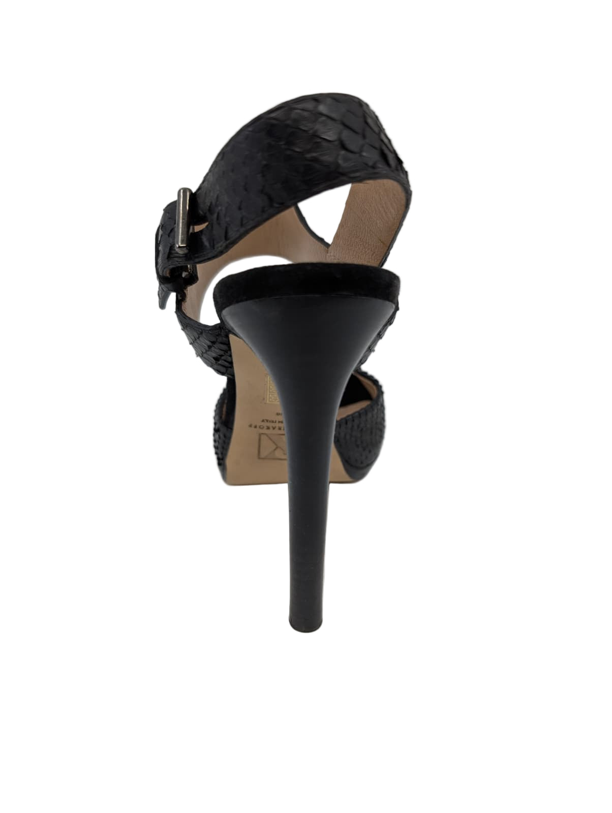 23-15 Python Black Calf Reed Krakoff Sandals