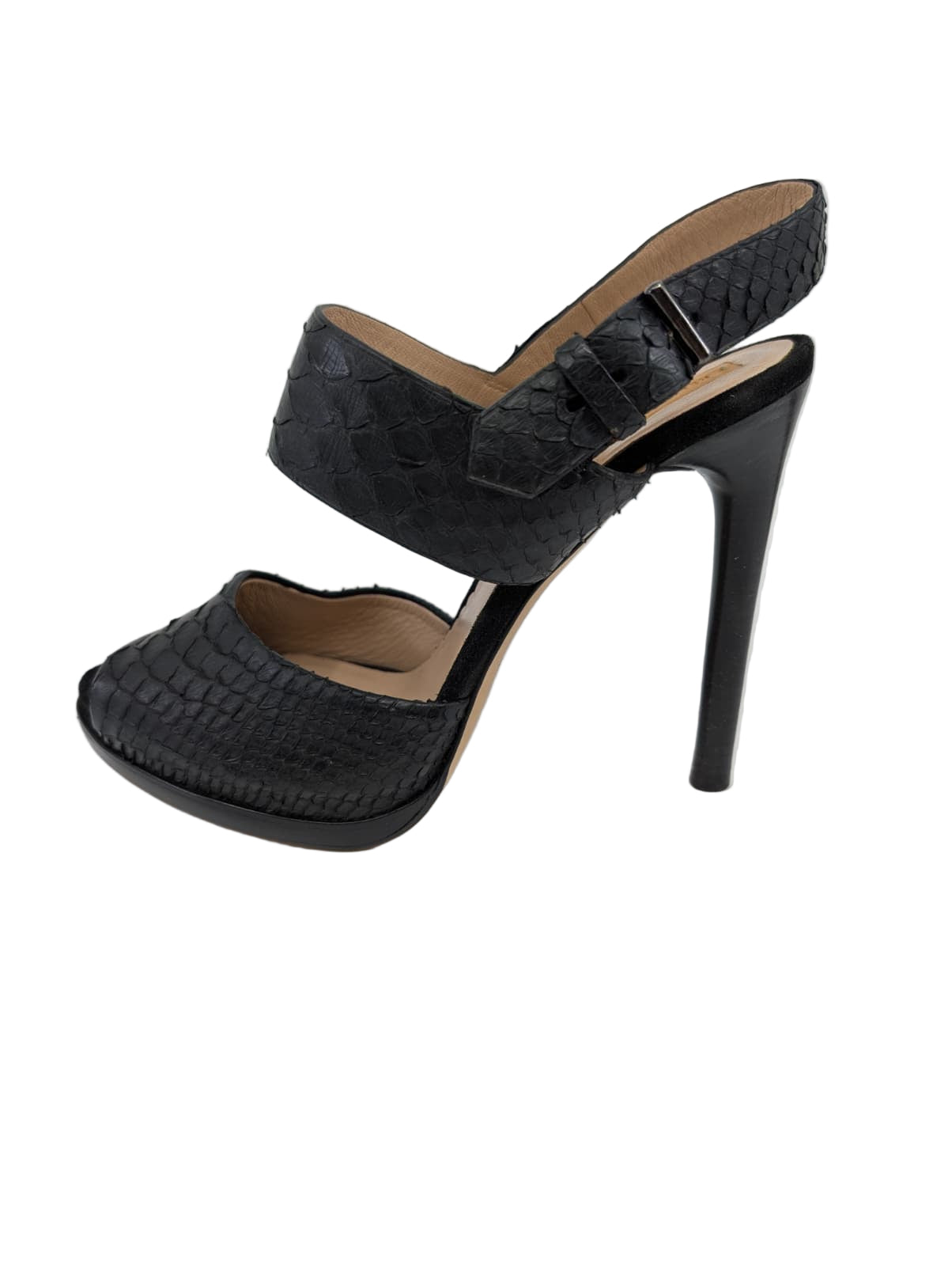 23-15 Python Black Calf Reed Krakoff Sandals