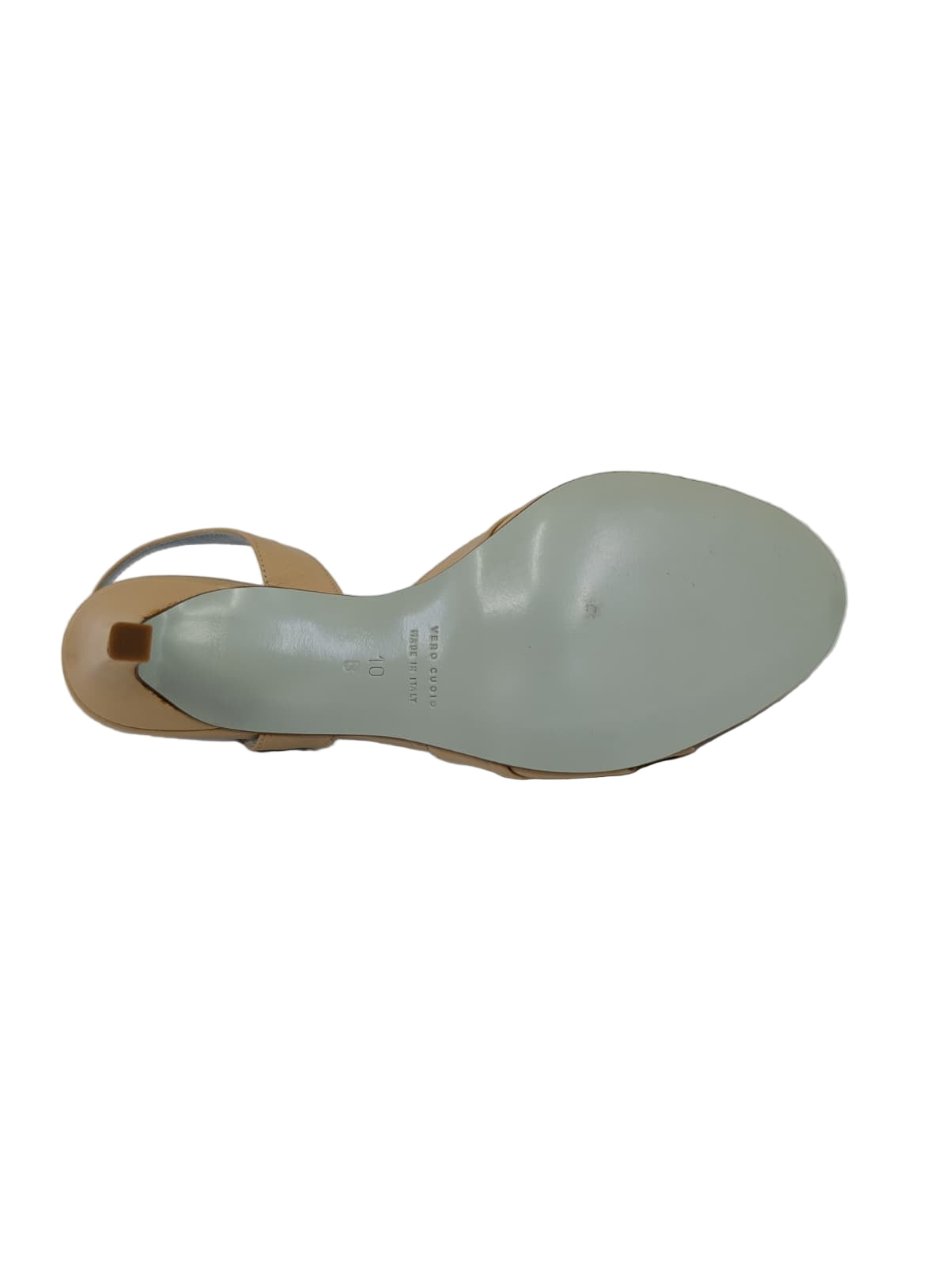 Sorvino Nude Leather Cynthia Rowley Slingback Sandals