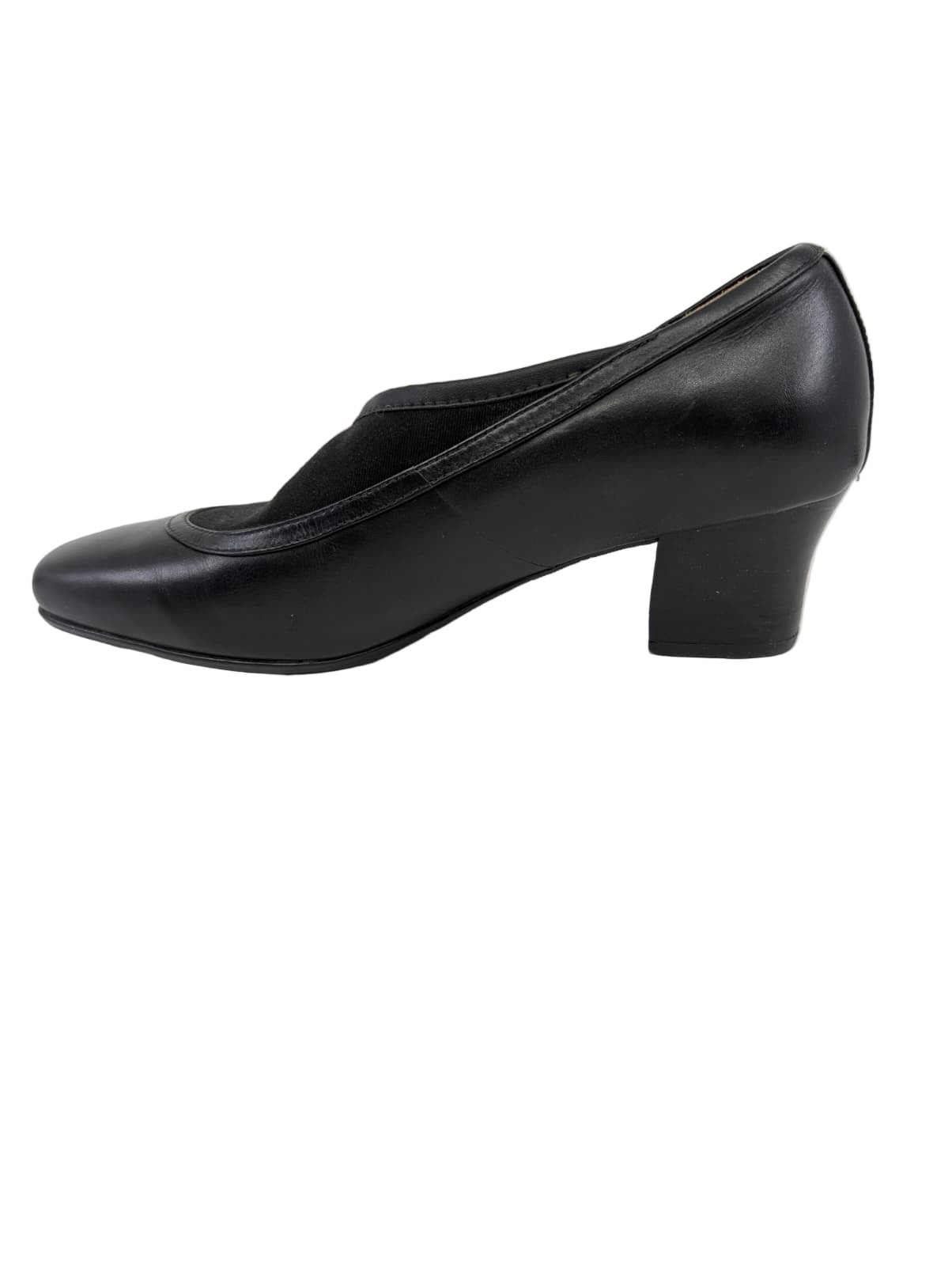 Florence Black Leather Aravon Pumps