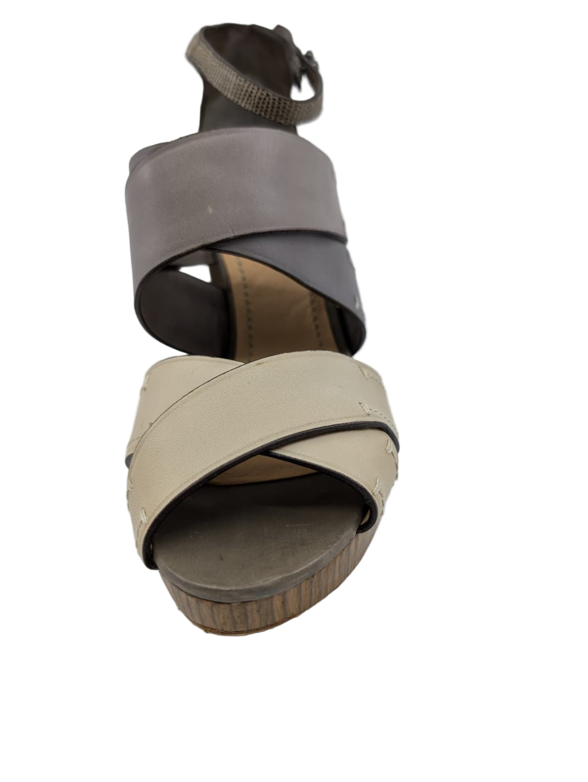 23-42 Pewter Grey Leather Reed Krakoff Sandals