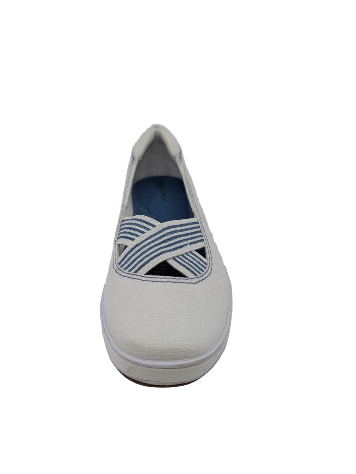 Nantucket White Fabric Grasshoppers Flats