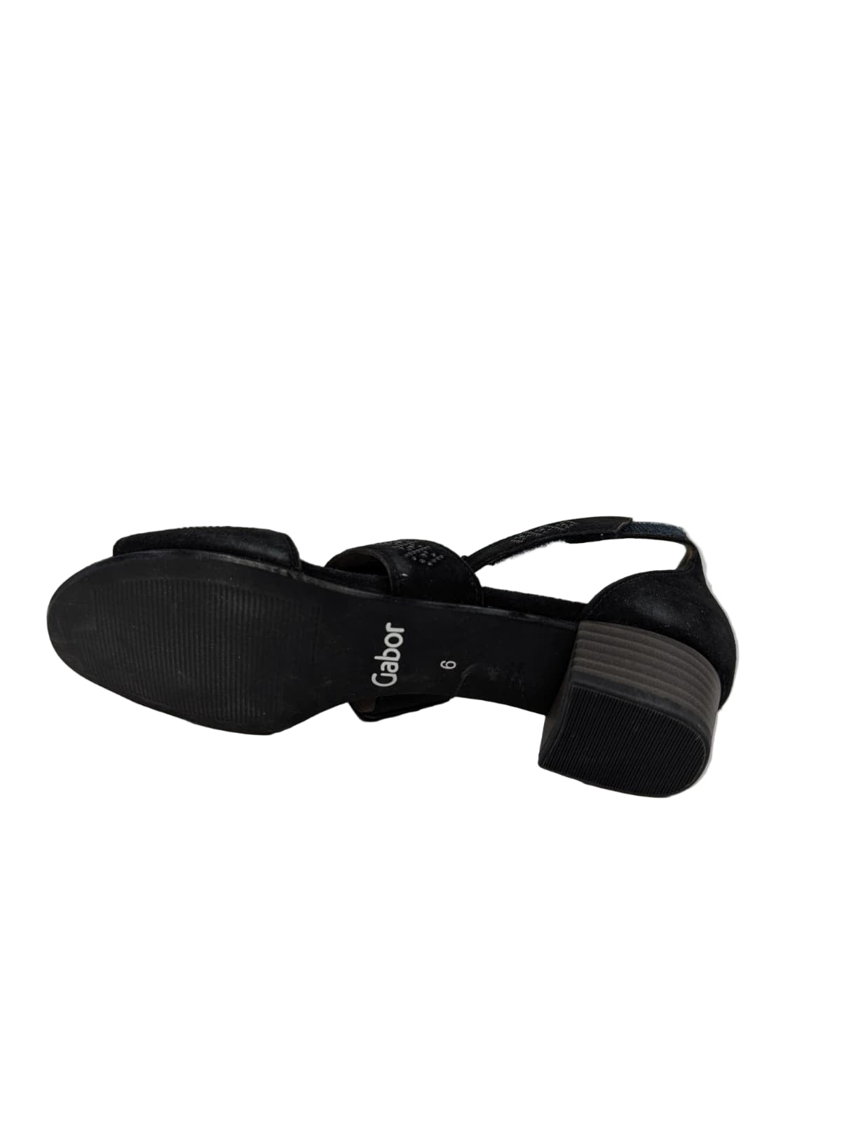 6585217 Black Rhinestones Suede Gabor Sandals