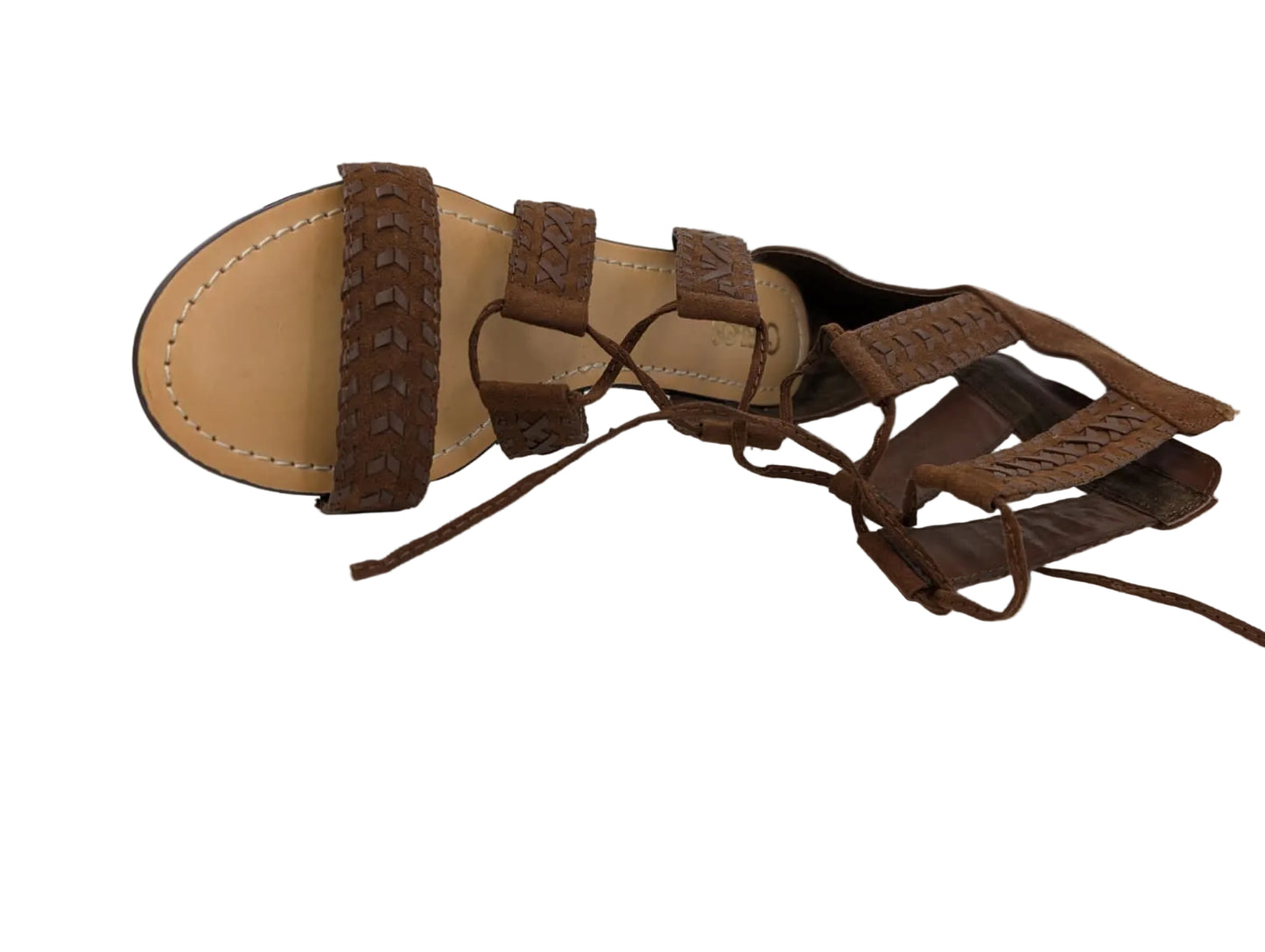Kamilla Fabric Suede Brown Gladiator Carlos Santana Wedge Sandals