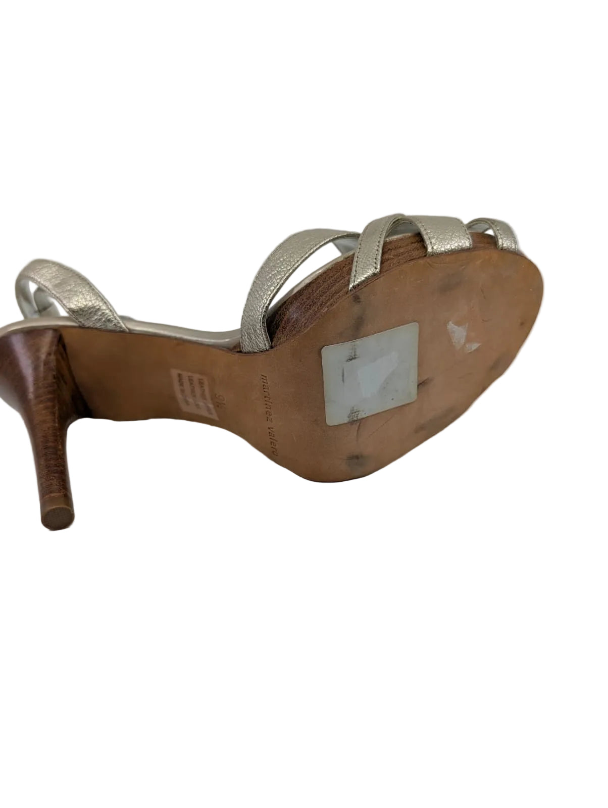 Martinez Valero Gold Strappy Leather Sandals