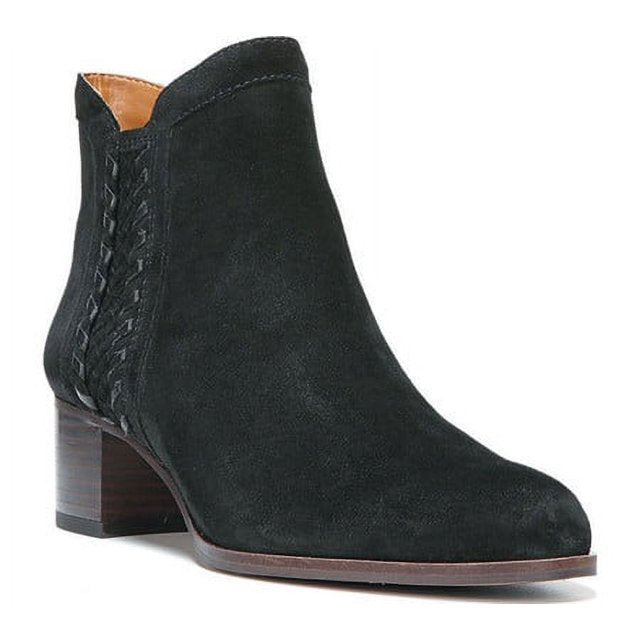 Chenille Black Suede Franco Sarto Ankle Boots