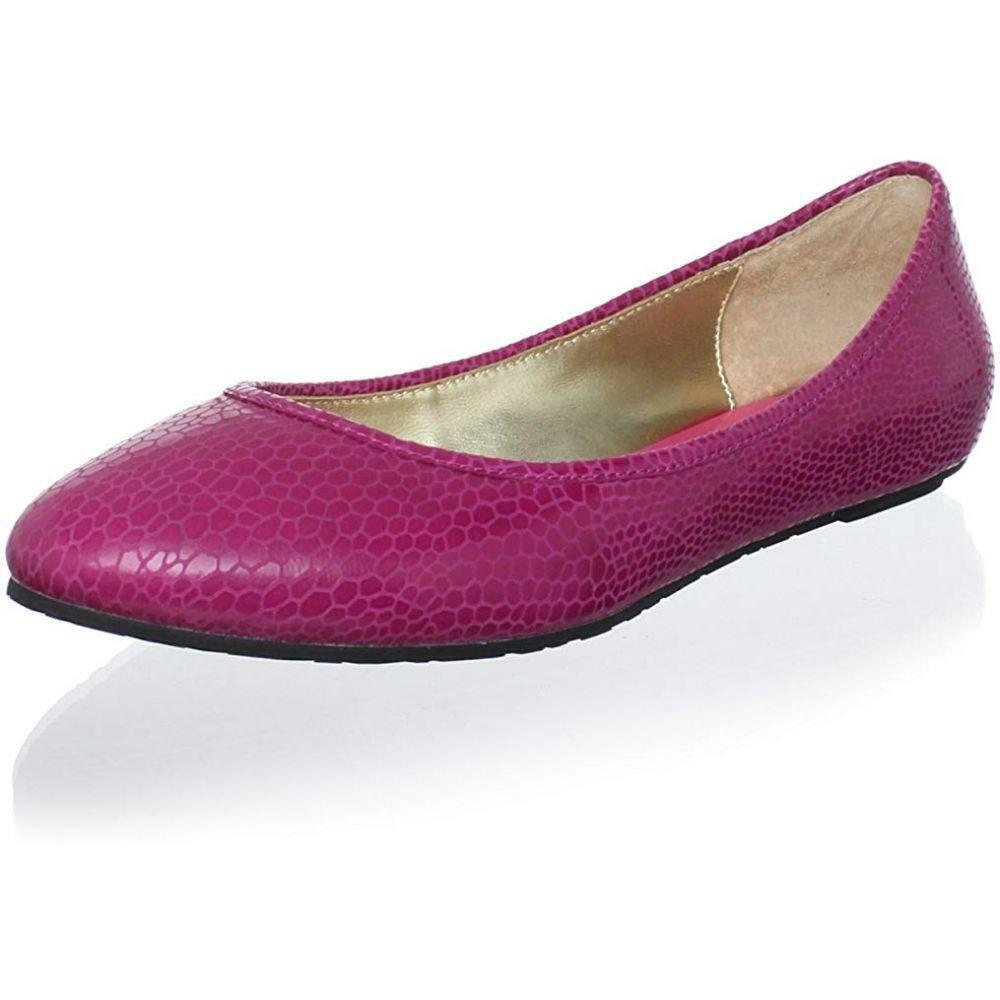 Elaine Turner Women's Paige Lipstick Leather Ballerina Flat