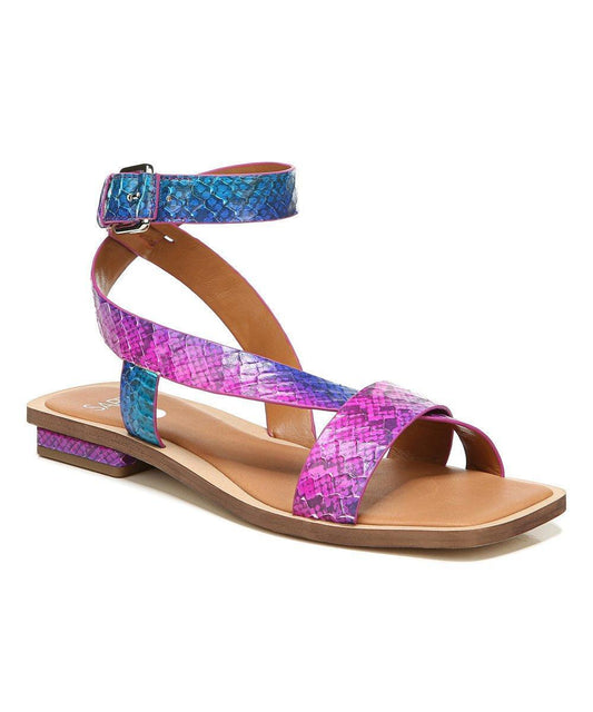 Ema Fuchsia Multi Leather Franco Sarto Flat Sandals