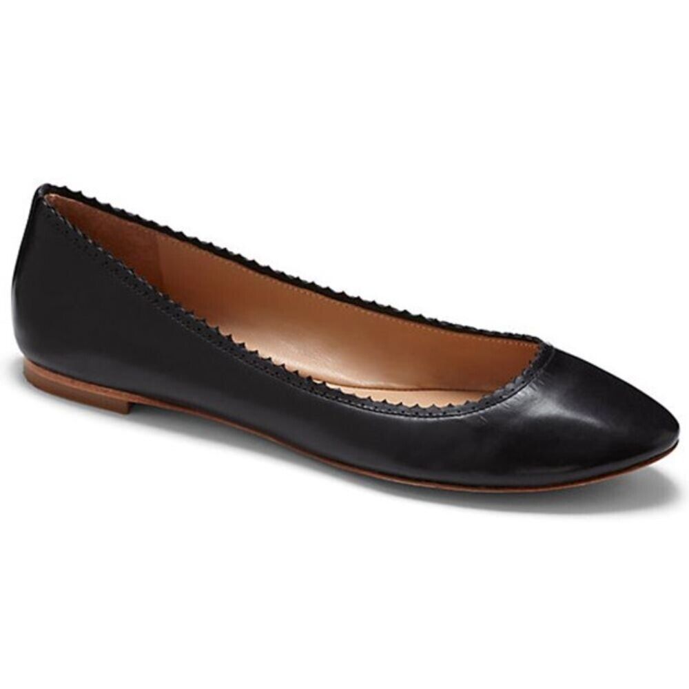 Alzey Black Leather Vince Camuto Signature Ballet Flats