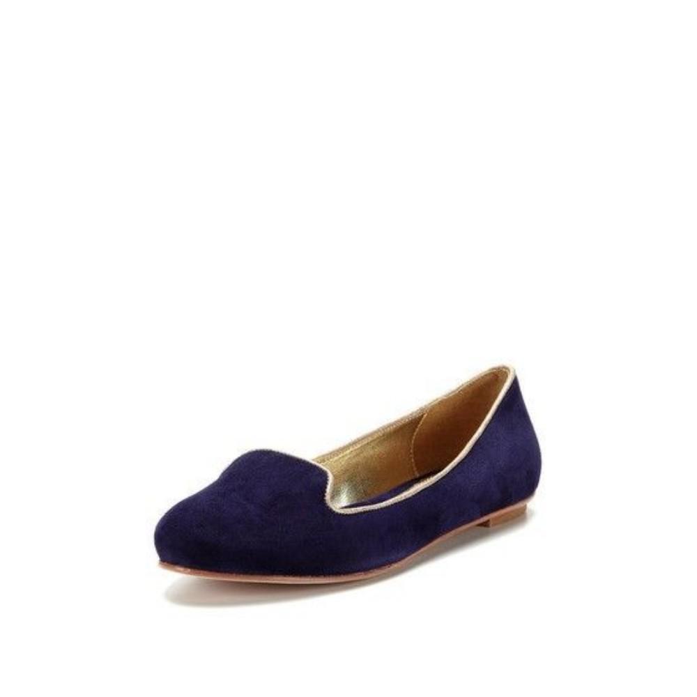 Elaine Turner Women's Blake Cobalt Blue Suede Ballerina Loafer Flat