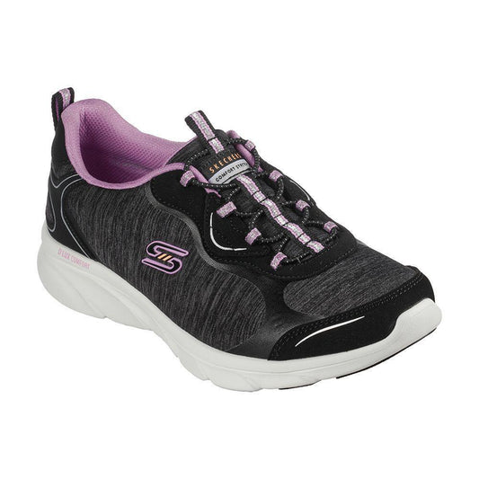 104342 Womens Skechers Sport Active D'Lux Comfort Sunny Oasis Black/Purple