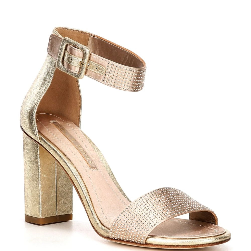 Zoey Platinum Gold Pelle Moda Sandals