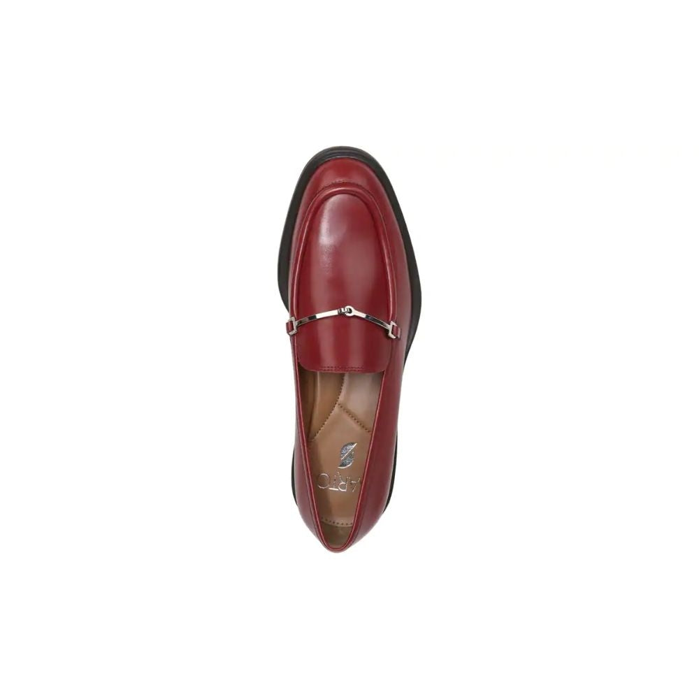 Eda Campari Red Leather Franco Sarto Loafer Flats