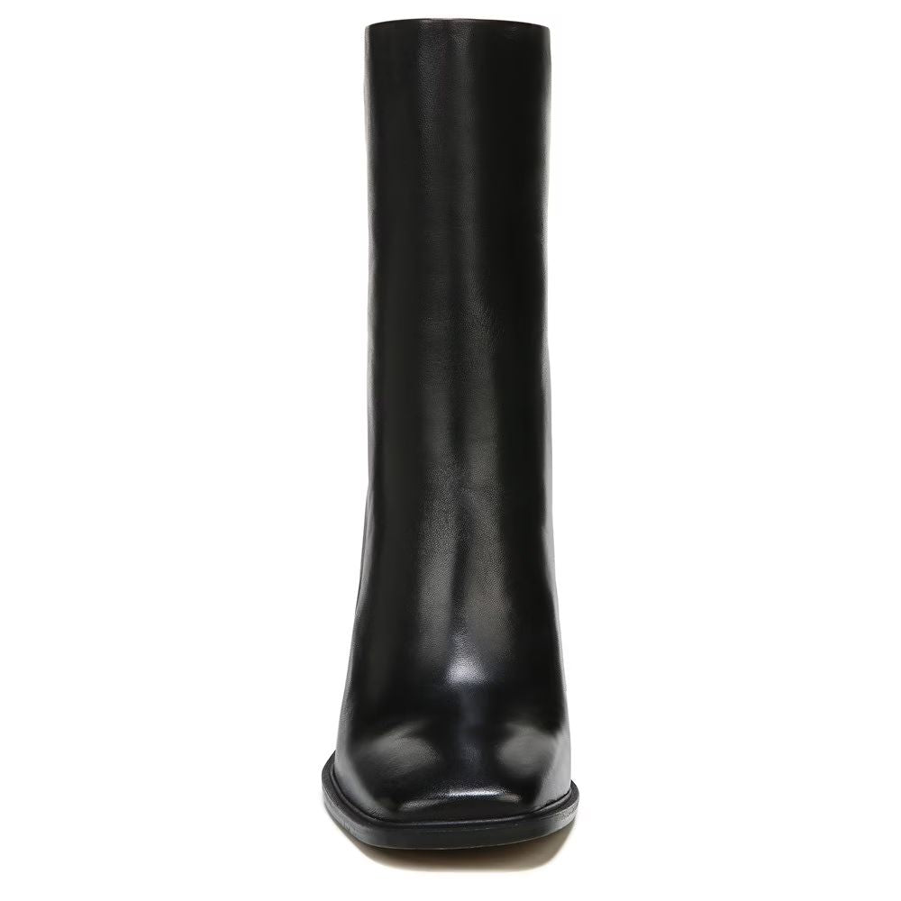 Stevenia Black Leather Franco Sarto Ankle Boots