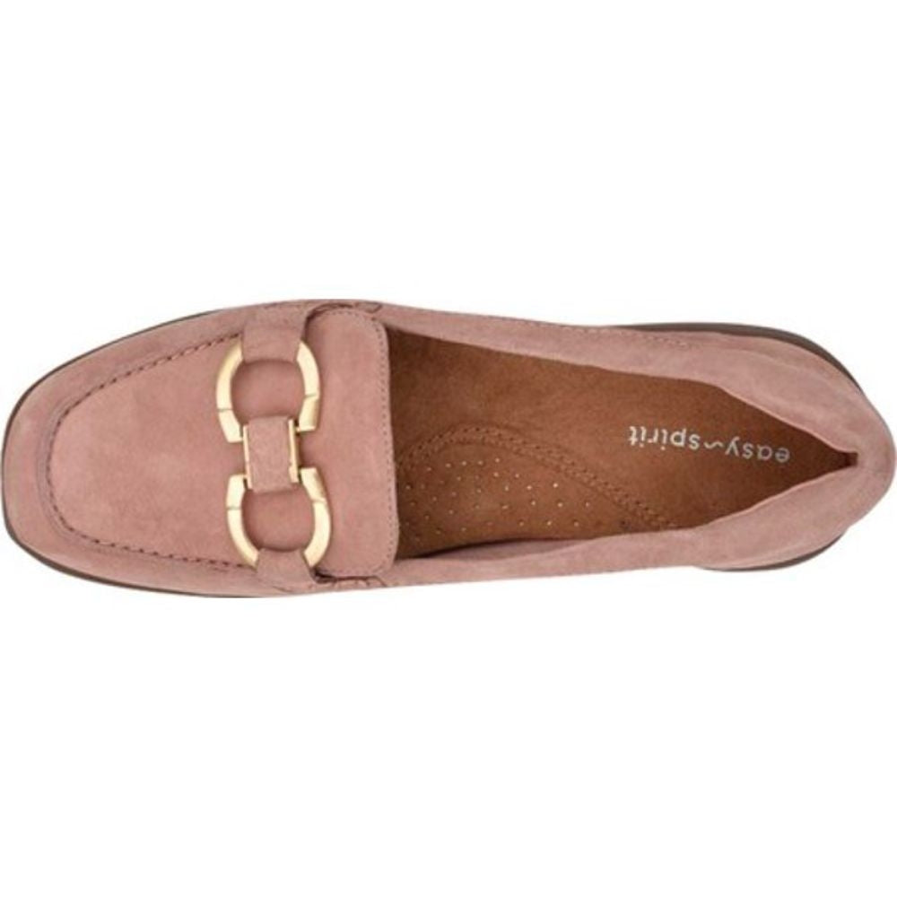 Avienta Light Pink Suede Easy Spirit Loafer Flats