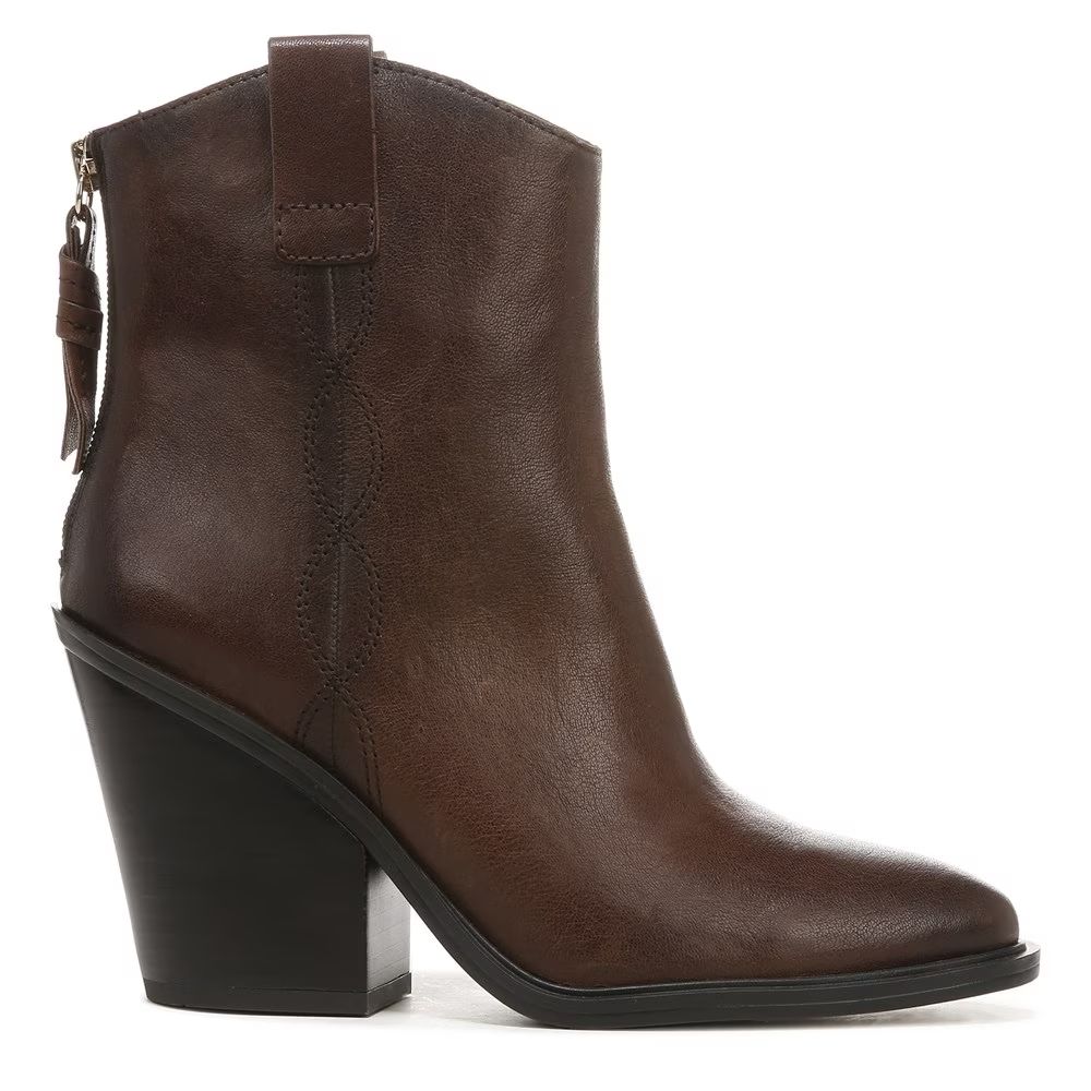 Germaine Brown Leather Franco Sarto Ankle Boots
