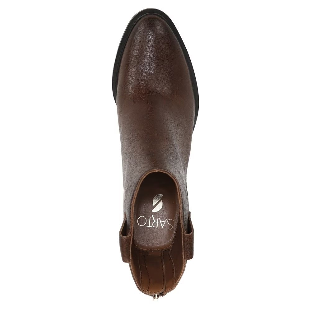 Germaine Brown Leather Franco Sarto Ankle Boots