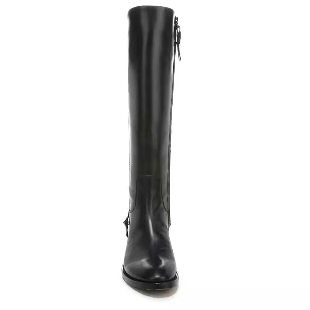 Lindy Black Leather Franco Sarto Boots
