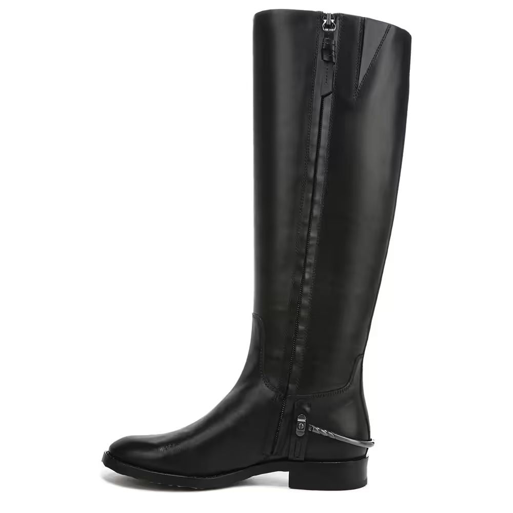Lindy Black Leather Franco Sarto Boots