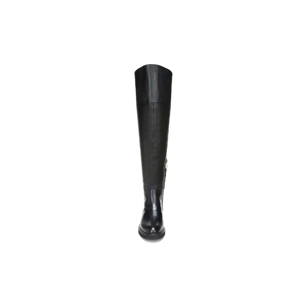 Battina Black Leather Wide Calf Franco Sarto Tall Boots