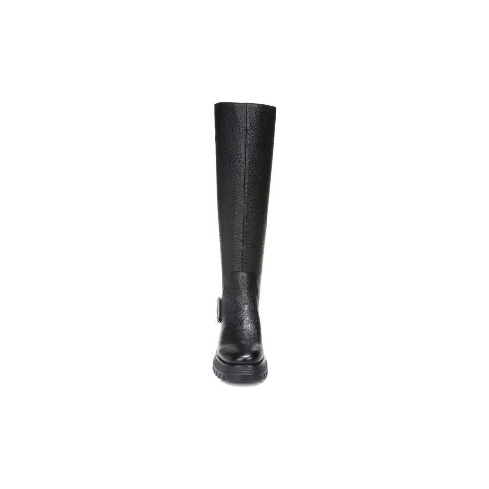 Julie Black Leather Franco Sarto Tall Boots