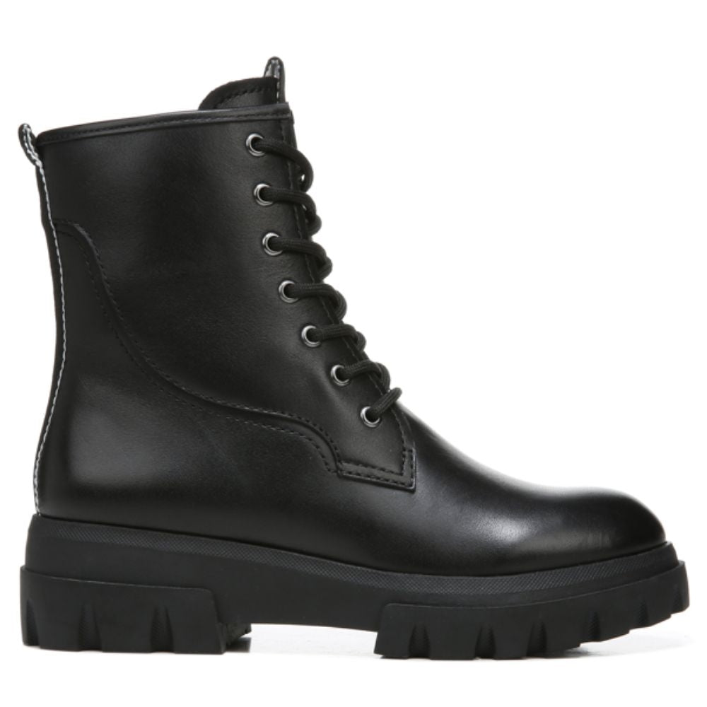 Robbie Black Leather Franco Sarto Combat Boots