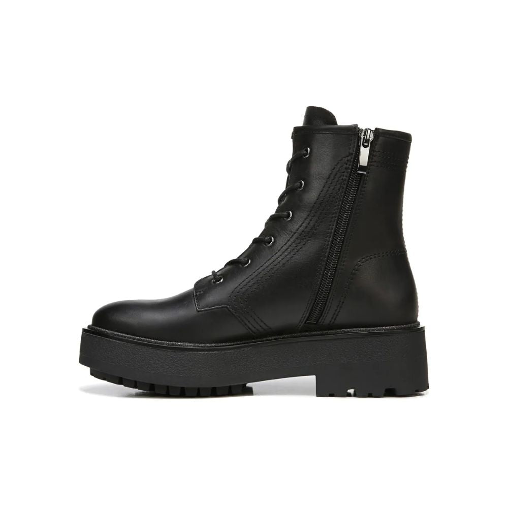 Jensine Combat Black Leather Franco Sarto Boots