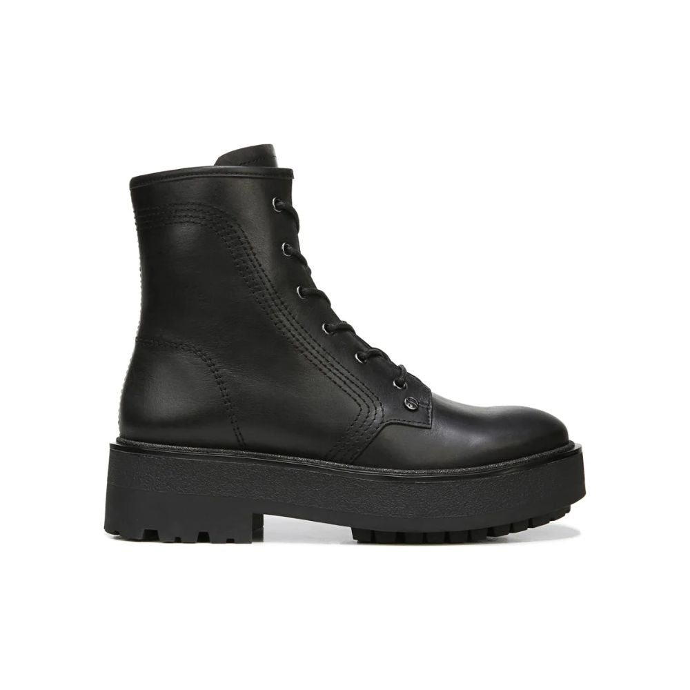 Jensine Combat Black Leather Franco Sarto Boots