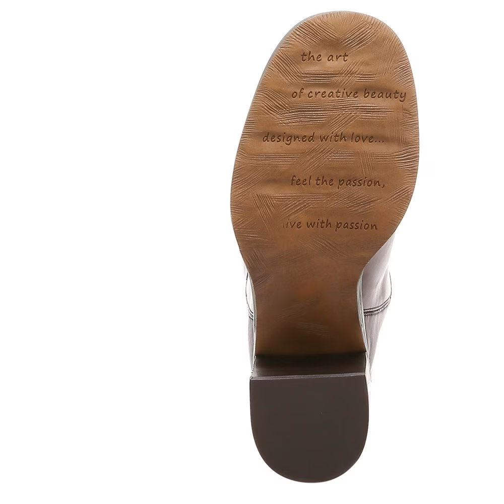 Rivet Tall Brown Leather Franco Sarto Boots