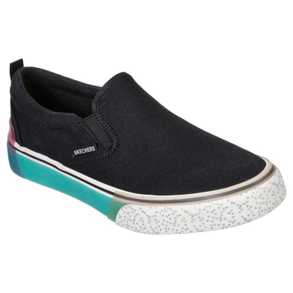 155265 Sparked Cool as Ice Black Skechers Slip on Sneakers