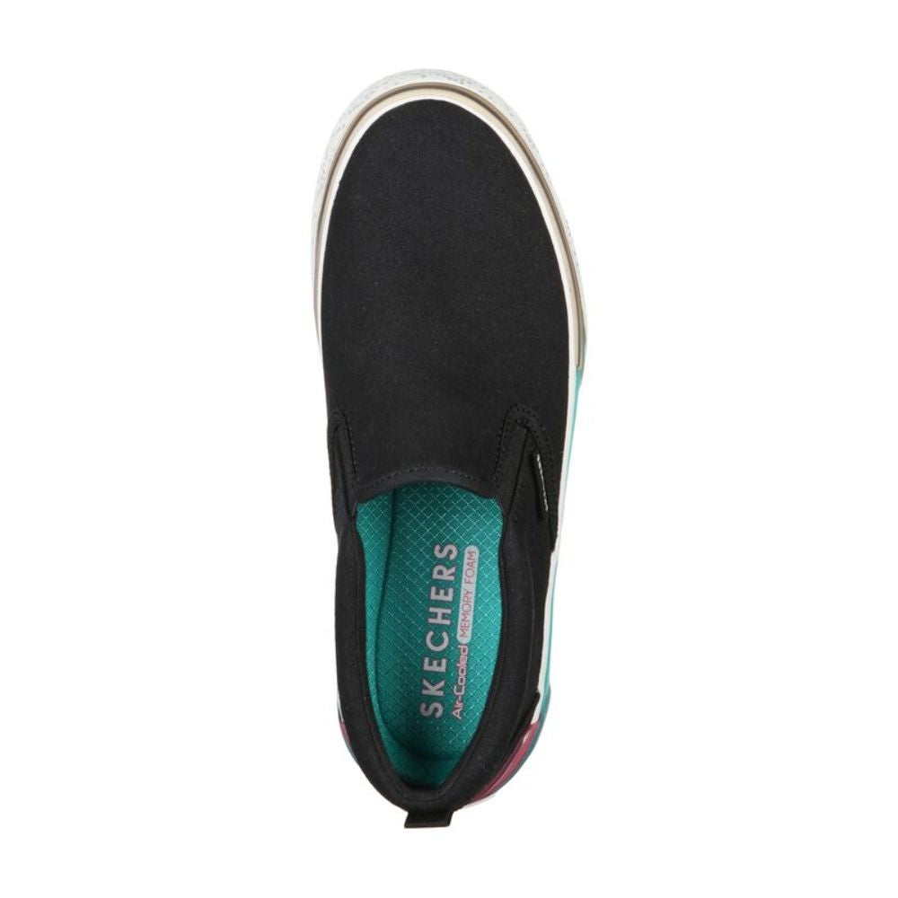 155265 Sparked Cool as Ice Black Skechers Slip on Sneakers