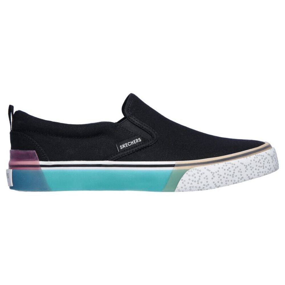 155265 Sparked Cool as Ice Black Skechers Slip on Sneakers