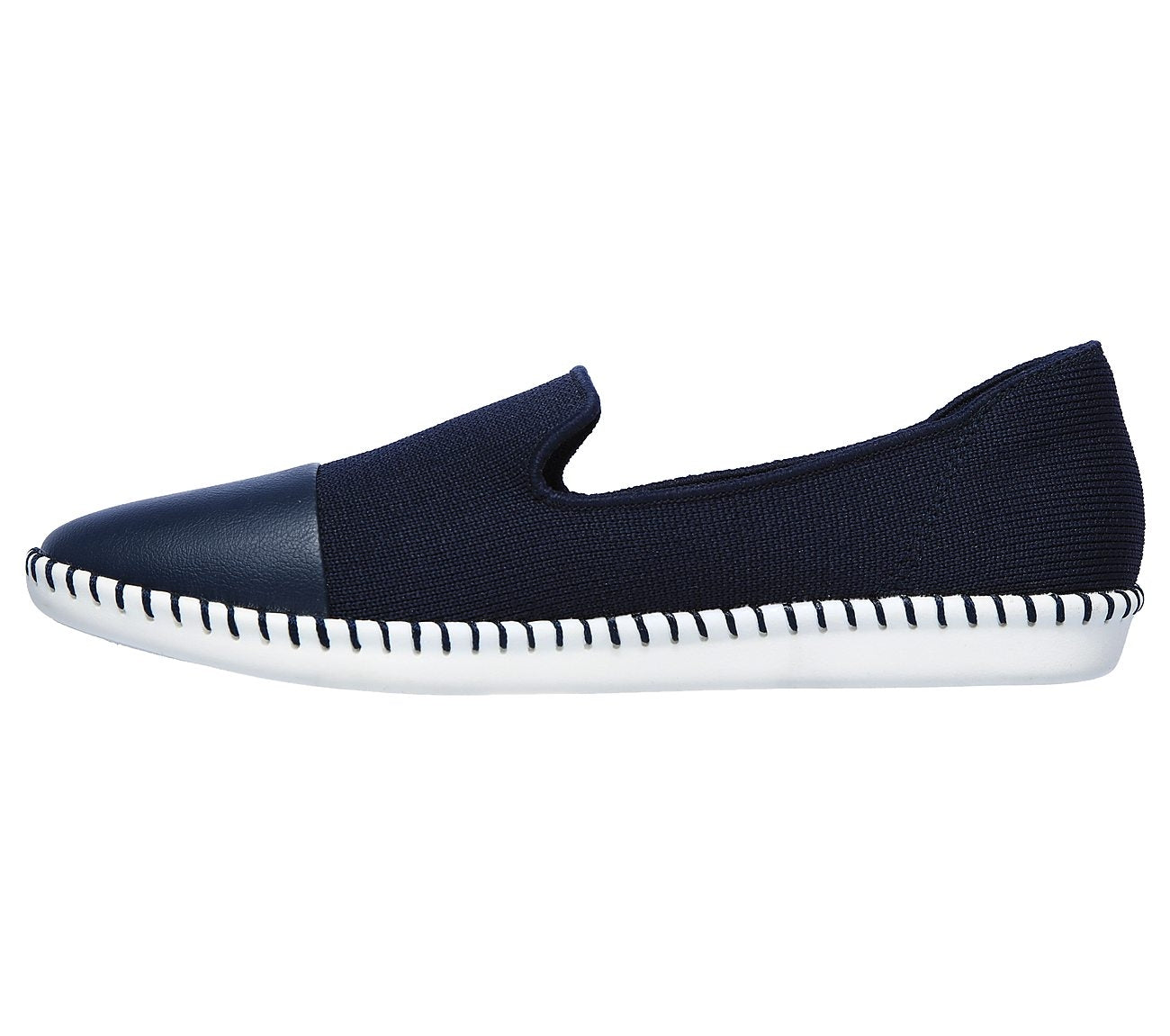 Cleo Stitch Cora 158055 Navy Skechers Slip On Flat