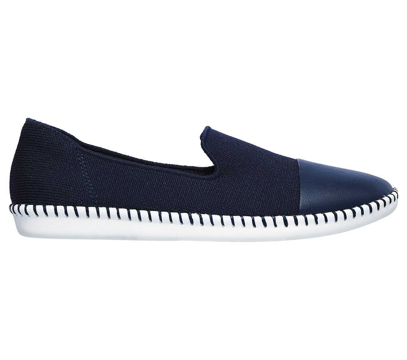 Cleo Stitch Cora 158055 Navy Skechers Slip On Flat